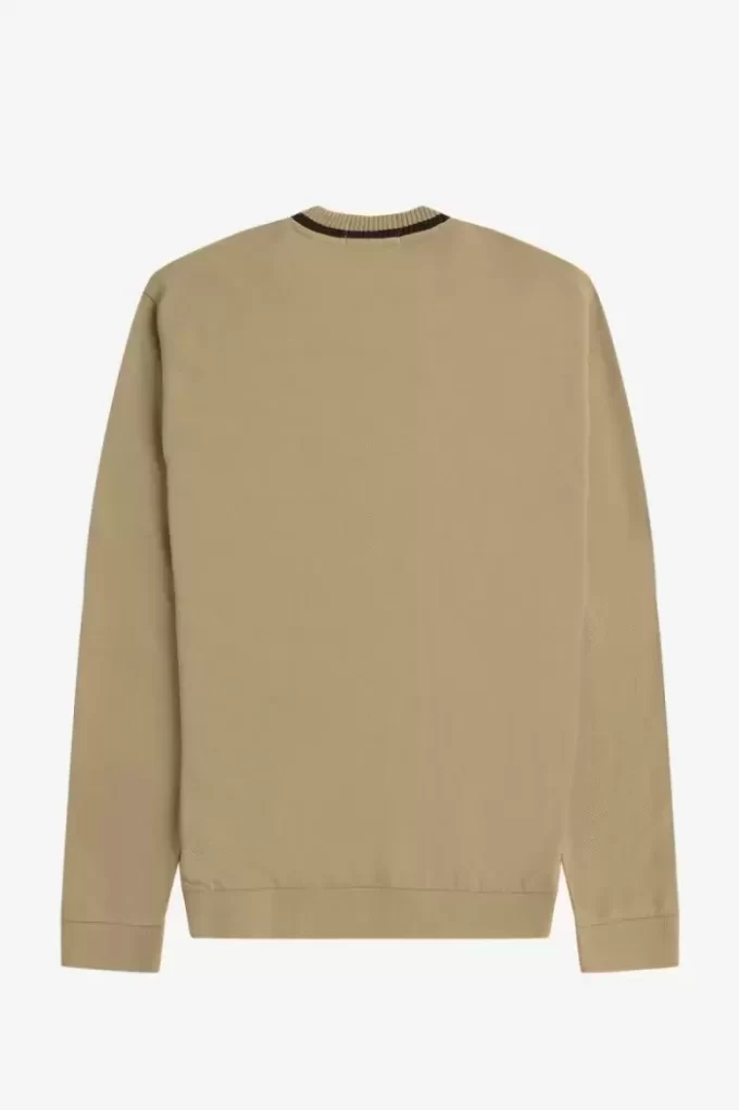 T-shirt piqué à manches longues pour homme