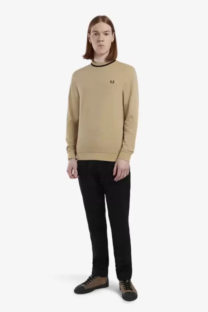 T-shirt piqué à manches longues pour homme