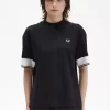 T-shirt piqué à revers pour femme