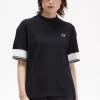 T-shirt piqué à revers pour femme
