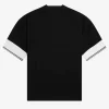 T-shirt piqué à revers pour femme