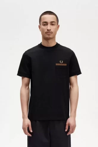 T-shirt à poche à double liseré pour homme