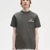 T-shirt à poche à double liseré pour homme