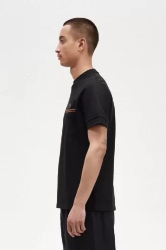 T-shirt à poche à double liseré pour homme