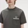 T-shirt à poche à double liseré pour homme