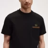 T-shirt à poche à double liseré pour homme