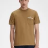 T-shirt à poche en jersey bouclé pour homme