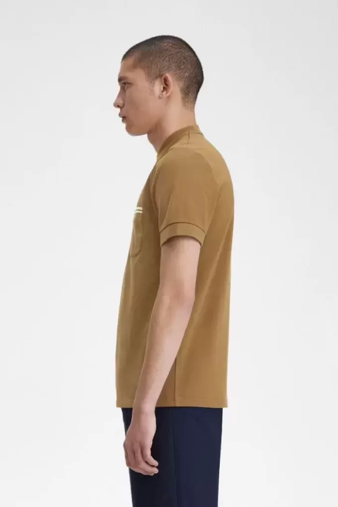 T-shirt à poche en jersey bouclé pour homme