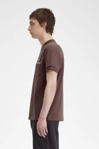 T-shirt à poche en jersey bouclé pour homme