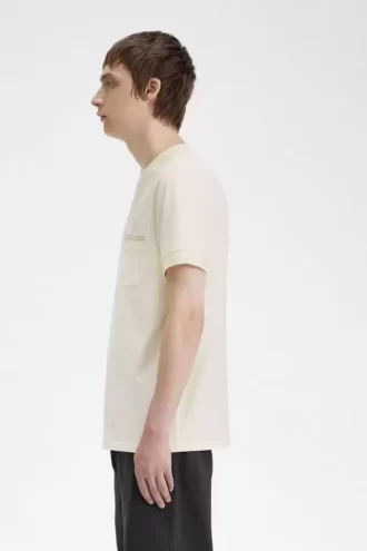 T-shirt à poche en jersey bouclé pour homme