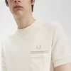 T-shirt à poche en jersey bouclé pour homme