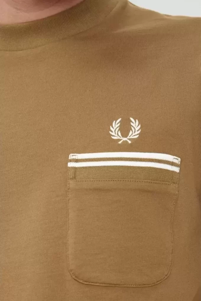 T-shirt à poche en jersey bouclé pour homme