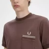 T-shirt à poche en jersey bouclé pour homme