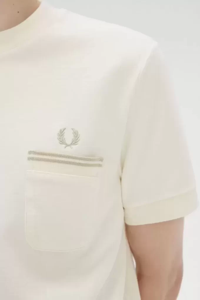 T-shirt à poche en jersey bouclé pour homme