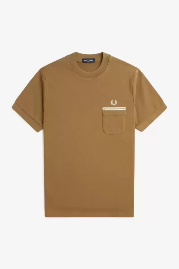 T-shirt à poche en jersey bouclé pour homme