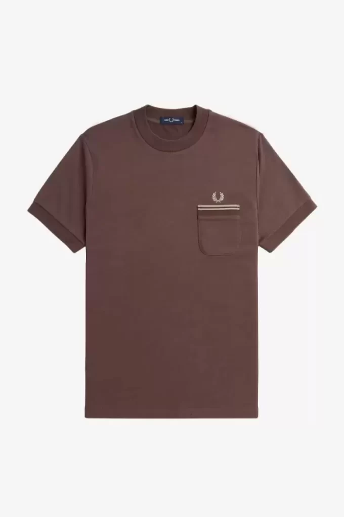 T-shirt à poche en jersey bouclé pour homme