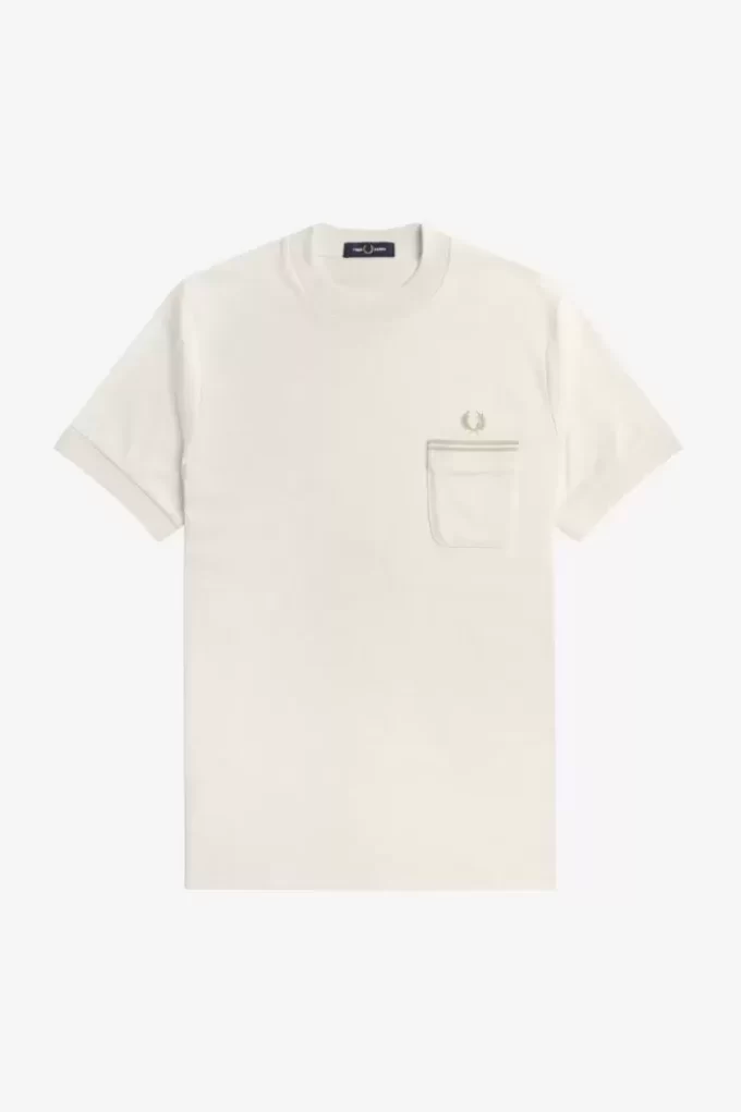 T-shirt à poche en jersey bouclé pour homme
