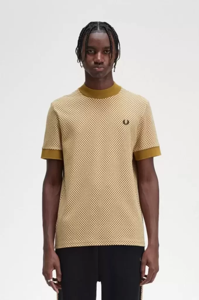 T-shirt pour homme à micro-damier