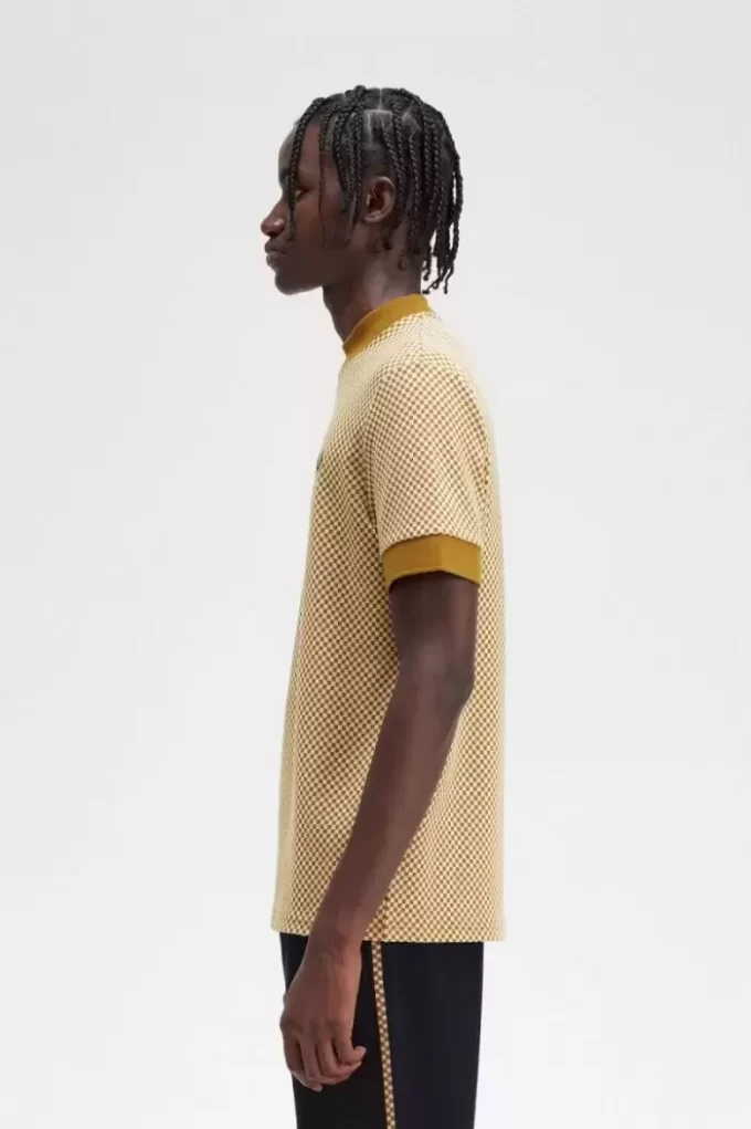 T-shirt pour homme à micro-damier