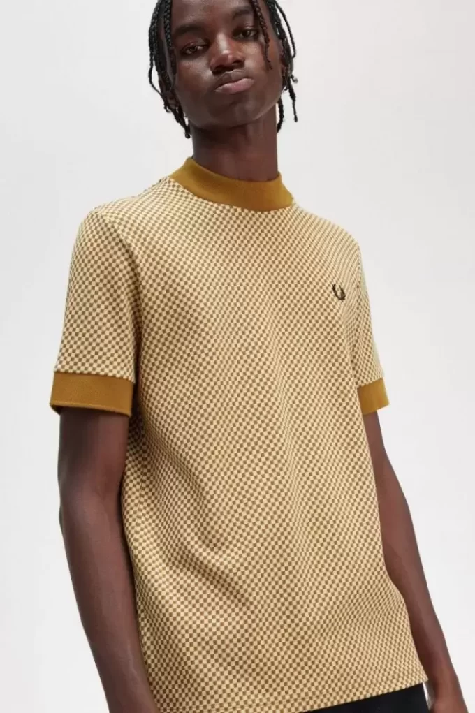 T-shirt pour homme à micro-damier