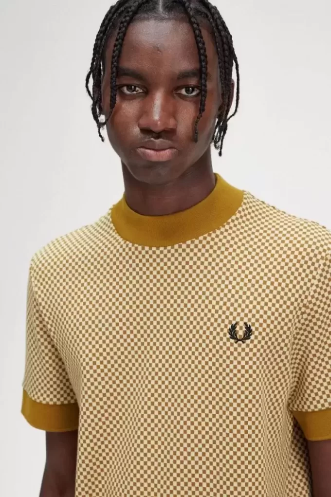 T-shirt pour homme à micro-damier