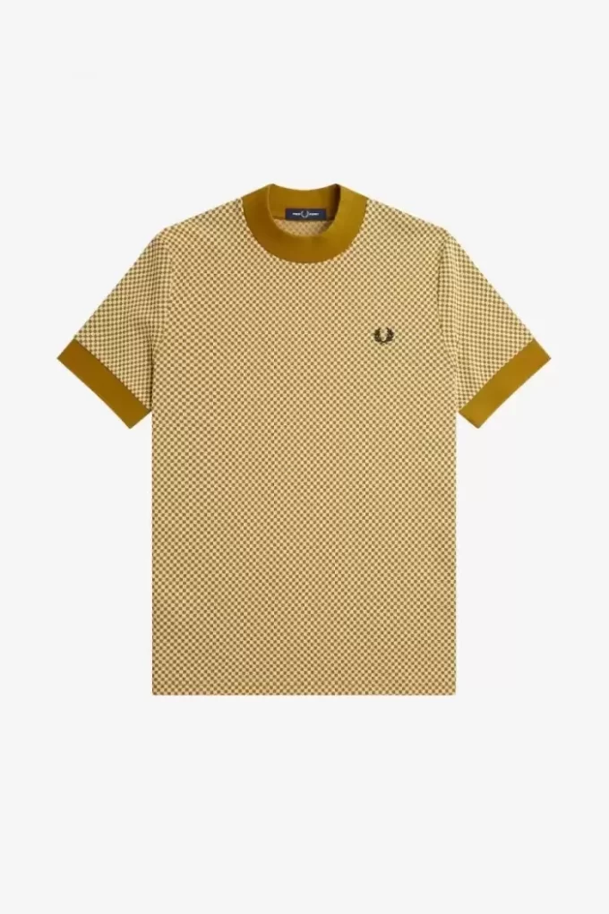 T-shirt pour homme à micro-damier