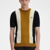T-shirt rayé en maille fine pour homme