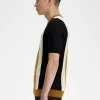 T-shirt rayé en maille fine pour homme
