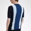 T-shirt rayé en maille fine pour homme