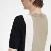 T-shirt rayé en maille fine pour homme