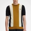 T-shirt rayé en maille fine pour homme