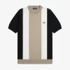 T-shirt rayé en maille fine pour homme