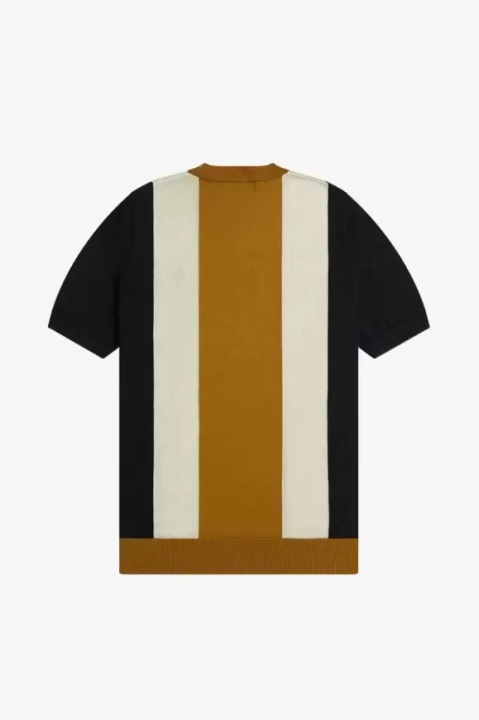 T-shirt rayé en maille fine pour homme