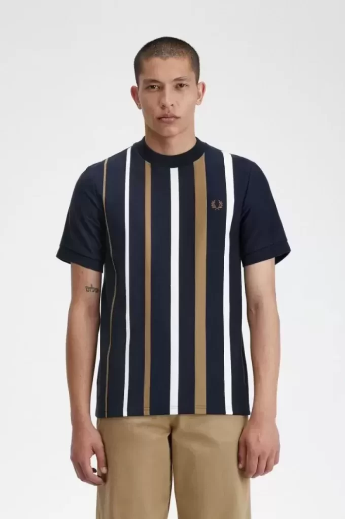 T-shirt à rayures dégradées pour homme