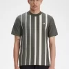 T-shirt à rayures dégradées pour homme