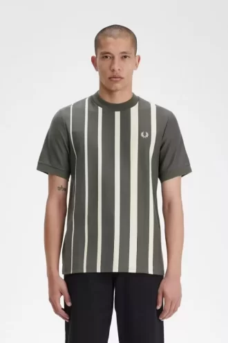 T-shirt à rayures dégradées pour homme