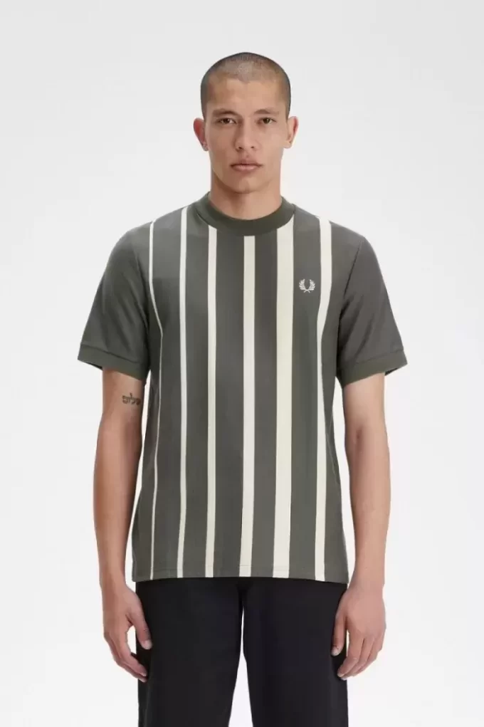 T-shirt à rayures dégradées pour homme