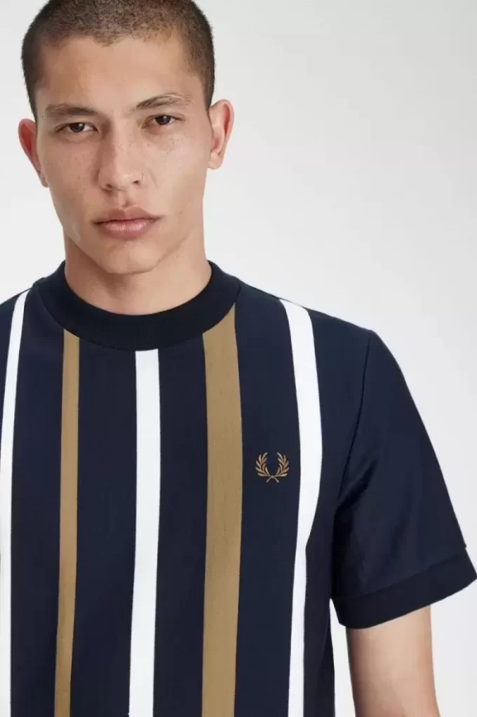 T-shirt à rayures dégradées pour homme