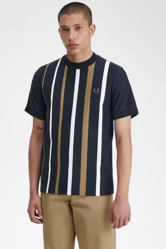 T-shirt à rayures dégradées pour homme