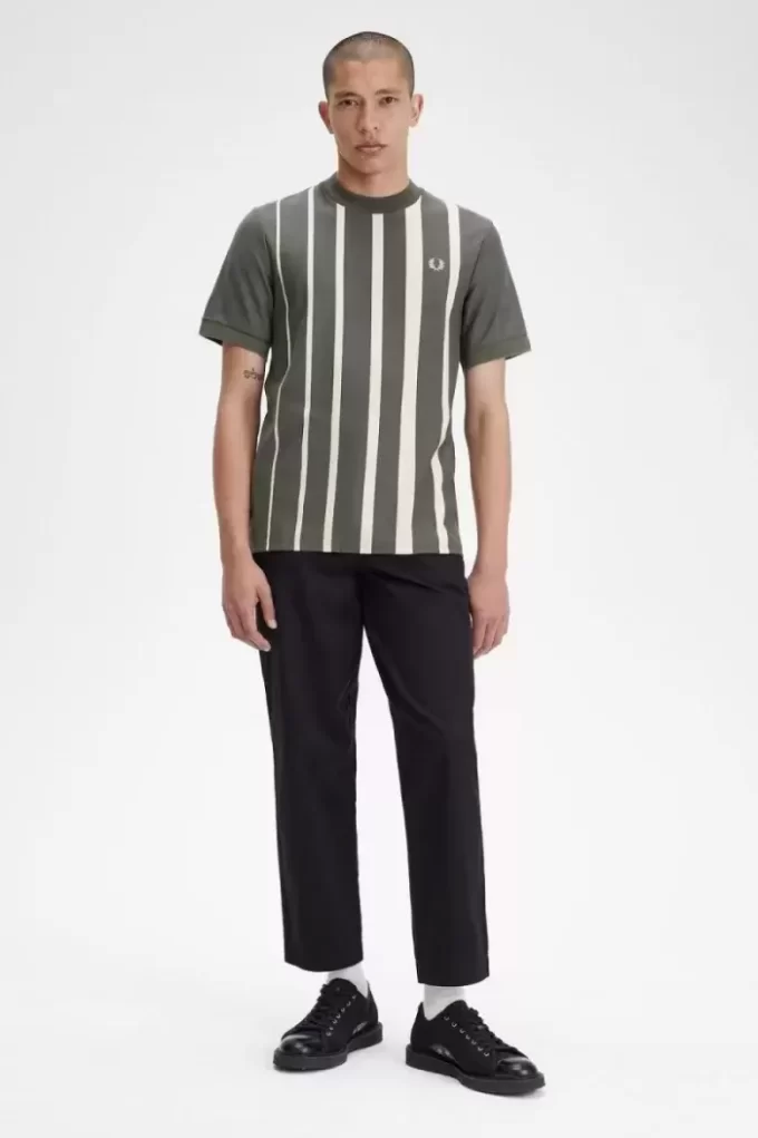 T-shirt à rayures dégradées pour homme
