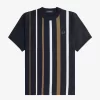 T-shirt à rayures dégradées pour homme