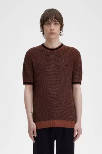 T-shirt tricoté texturé pour homme