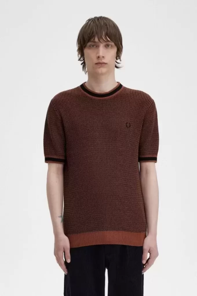 T-shirt tricoté texturé pour homme