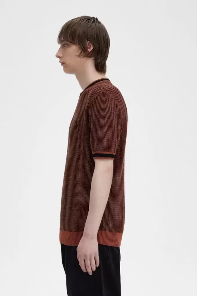 T-shirt tricoté texturé pour homme