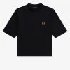 T-shirts à col montant avec détails de badge