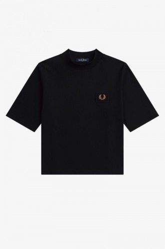 T-shirts à col montant avec détails de badge