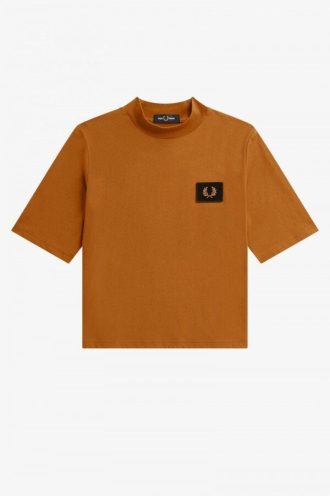 T-shirts à col montant avec détails de badge