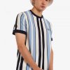 T-shirts en piqué à rayures verticales
