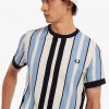 T-shirts en piqué à rayures verticales