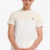 T-shirts piqués à empiècements en tissu éponge